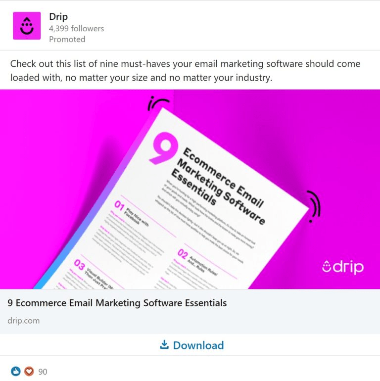 content advertising example - drip